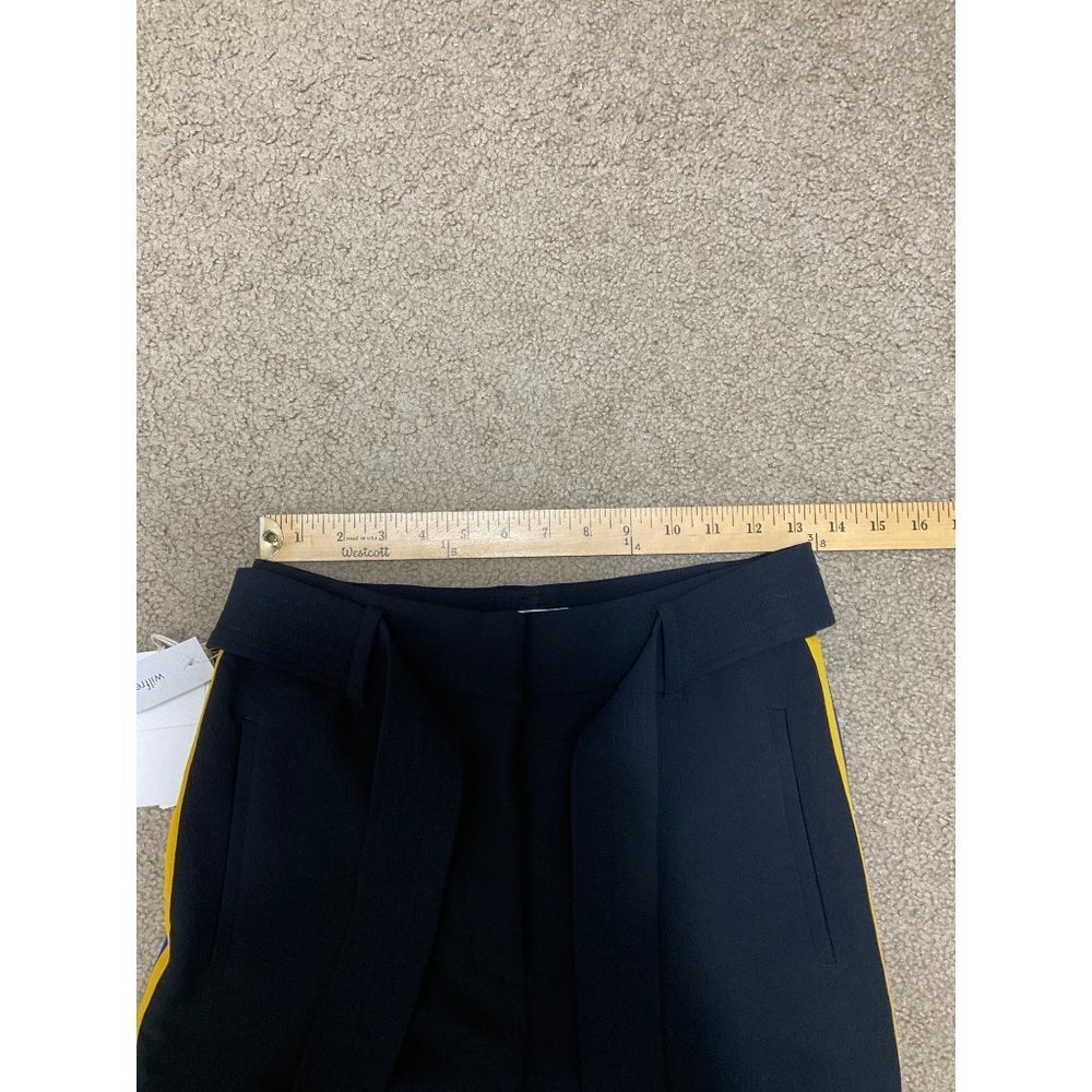 Nwt Wilfred Artizia Size 6 Jallade Wool Tie-Front Pants Black Yellow Blue - Picture 7 of 8
